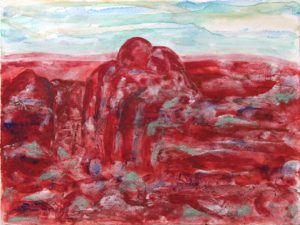 The Grand Staircase, mineral pigments on paper