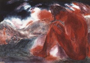 A Part of Eternity No. 5,Lamentation in red