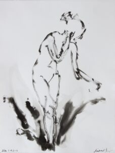 Gestures No. 4, Chinese ink and wash on paper.