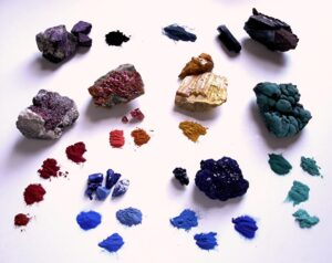 Natural pigments and minerals